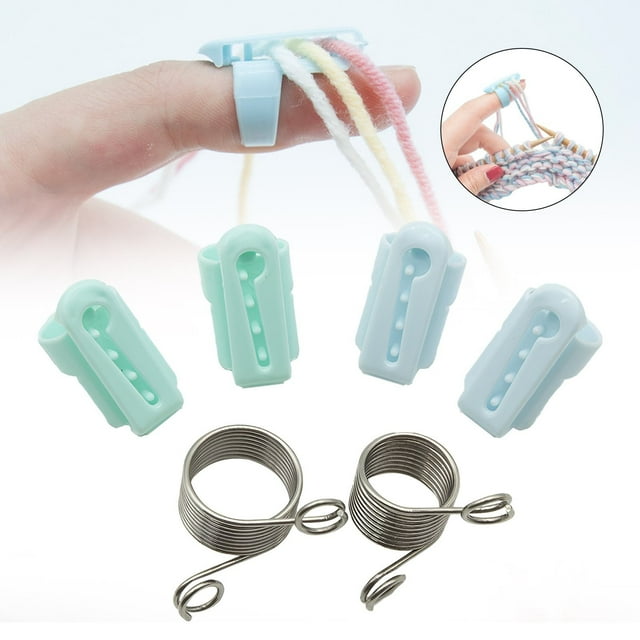 WHEANG Clearance Plastic Yarn Knitting Thimble Weave Crafts Tool Yarn Finger Holder