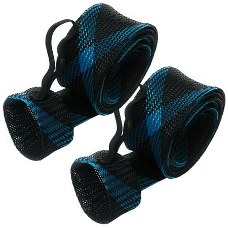 Reaction Tackle Fishing Rod Socks - Fishing Pole Sleeves and Covers for Baitcasting Rods Spinning Rods Black/Blue (Point-XL Spin-11)