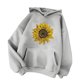 thumbnail image 2 of Sudaderas universitarias con capucha Gibobby casuales para mujer Manga larga Sólido Ligero Suéter Tops gris L, 2 of 3