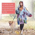 thumbnail image 4 of Colorful Flower Butterfly Pattern Wearable Oversized Blanket,Wearable Blanket Hoodie for Adults,Cozy Hooded Blankets with Super Pockets,Super Warm Fuzzy Pullover for Women & Men, 4 of 6