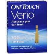 One Touch Verio Blood Glucose Control Solution Test Strips, 100 ct, 4-Pack