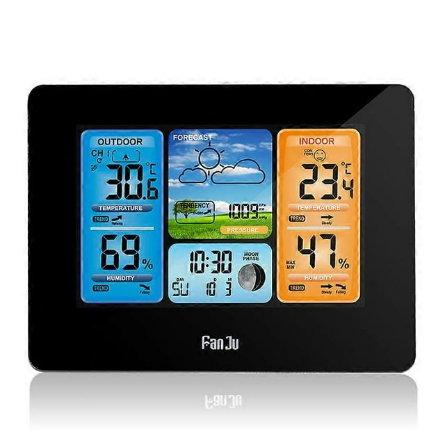 Multifunctional small alarm clock, luminous, silent, weather, multifunctional digital clock