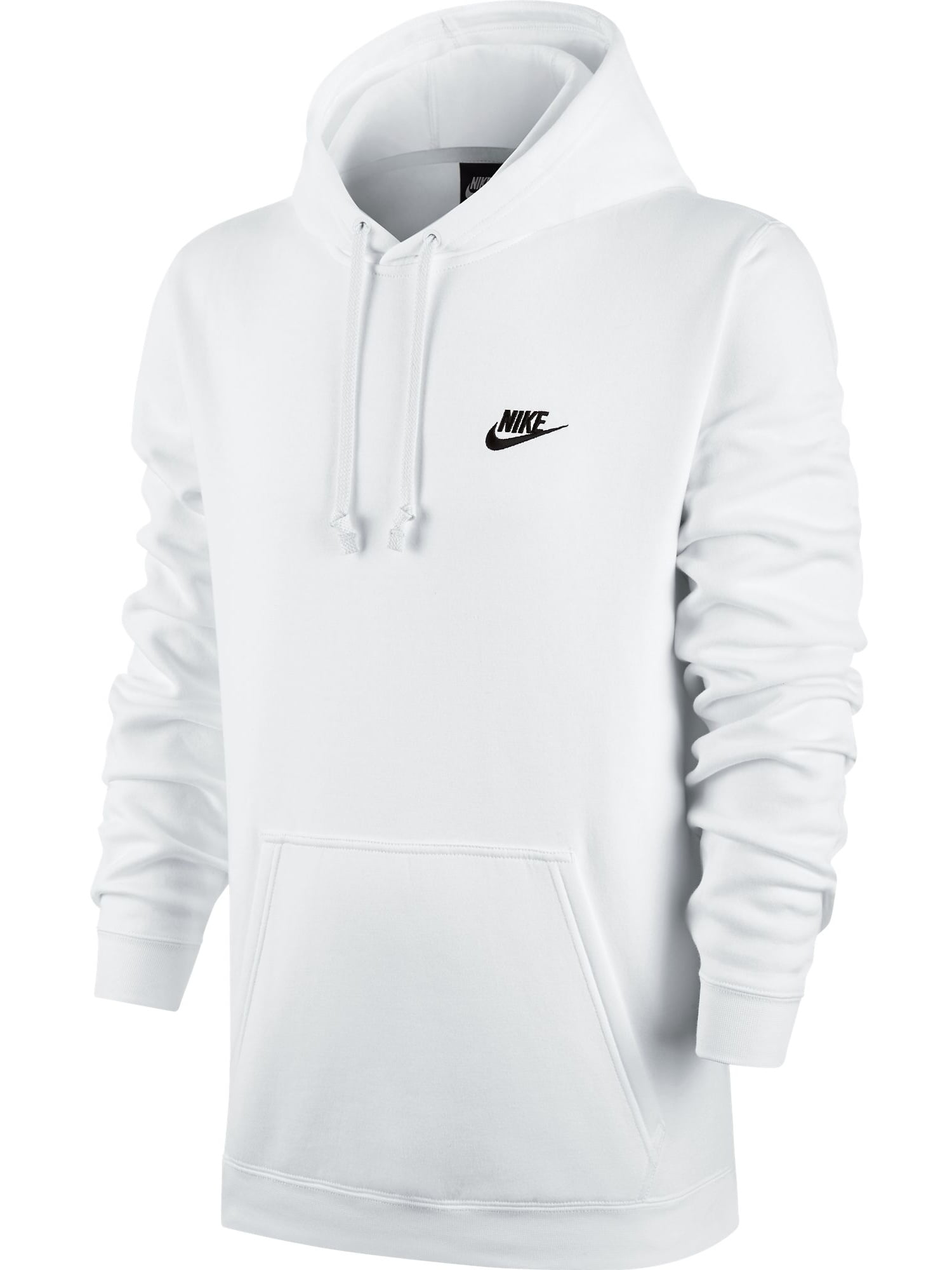 medallista Oso alguna cosa Nike Club Fleece Pullover Longsleeve Men's Hoodie White/Black 804346-100 -  Walmart.com