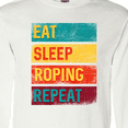 thumbnail image 4 of Inktastic Calf Roping Rodeo Eat Sleep Roping Repeat Long Sleeve T-Shirt, 4 of 5