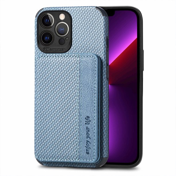 Funda para portatarjetas Flip Clip para teléfono celular PU Ranuras para tarjetas Funda magnética a prueba de golpes para iP14 Pro Zhivalor CPB-SSW1058-3