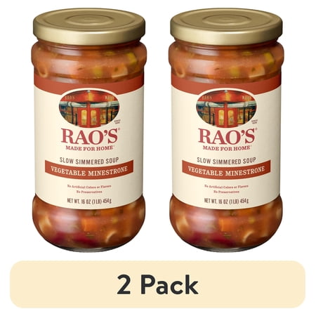 (2 pack) Rao’s Made for Home Vegetable Minestrone Soup, 16 oz