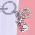 thumbnail image 2 of ADDHAT Llavero Creativo De Metal Plateado De Engranajes Para Organizar Llaves Y Adornar Mochilas, 2 of 5