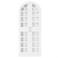 thumbnail image 3 of Demi Bonn 78" Tall Modern Shoe Cabinet - Acrylic Doors + LED Lights, 8-Tier Adjustable Shelves, for Entryway/Closet/Living Room, White & Gold, 3 of 6