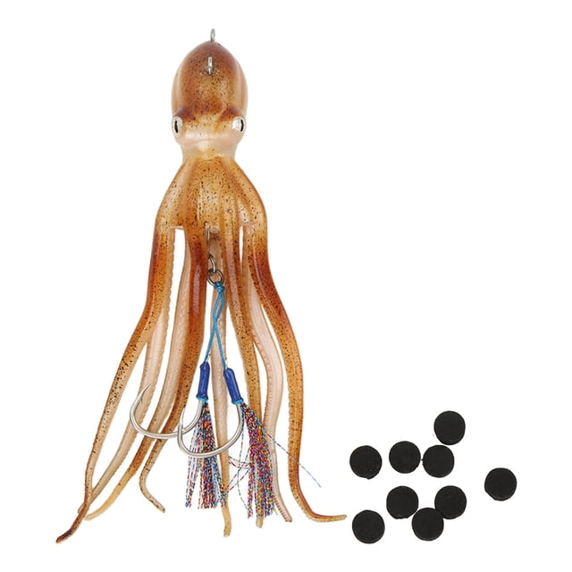 10 tabletas de tinta simulan la pesca de calamares, el pulpo induce el pulpo, el agua salada, el aparato de pesca marina