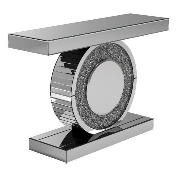 Bergenia Rectangular Console Table Silver