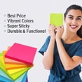 thumbnail image 4 of 100 Sheets/pack Colorful Sticky Notes Stickers Index Memo Pad Self-Stick Pads for Home Office Notebook Student Office Stationery FJH, 4 of 7