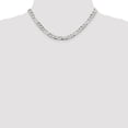 thumbnail image 5 of White Sterling Silver chain Figaro Flat 16 in 7.5 mm, 5 of 5