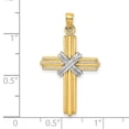 thumbnail image 3 of FJC Finejewelers 14k Two-tone Gold Passion Cross Charm, 3 of 6