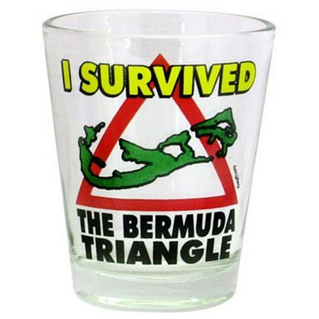 Bermuda I Survived Bermuda Triangle Shot Glass
