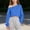 Blue, variant on OGLCCG Girls Off The Shoulder Sweatshirt Asymmetrical Long Sleeve Cute Crop Tops Solid Color Lightweight Fall Shirts Size 5-15