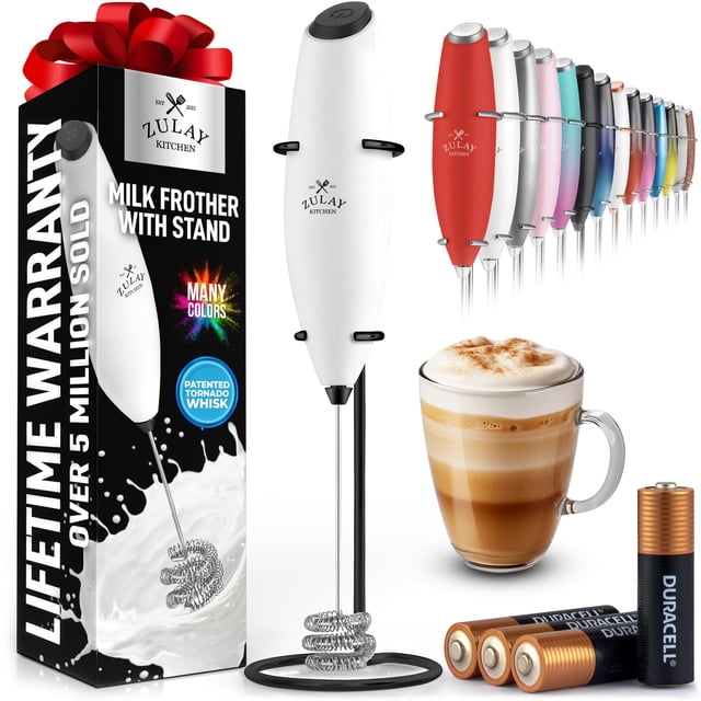 Batidor triple Milk Frother Zulay Kitchen Tornado con pilas