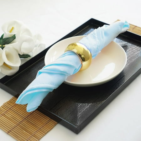 

Efavormart Pack of 5 BLUE Premium 17 x 17 Washable Polyester Napkins Great for Wedding Party Restaurant Dinner Parties
