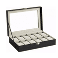 thumbnail image 1 of Estuche Alajero Organizador De Relojes Y Joyas Con 12 espacios, Color Negro, 1 of 4