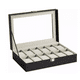 thumbnail image 1 of Estuche Alajero Organizador De Relojes Y Joyas Con 12 espacios, Color Negro, 1 of 4