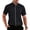 Black, variant on OIOLOYJM Mens Dress Shirt Regular Fit Stand Collar Stretch Short Sleeve Button Down Business Work Shirts Lightweight Breathable Foldable Outdoor Office Outfits White L