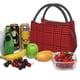 thumbnail image 3 of Fotbe Red Black Houndstooth Bolsa Térmica Portátil con Estampado, Bolsa de Entrega de Alimentos Aislada, Bolsa Reutilizable de Gran Capacidad para Comidas y Supermercado, 3 of 6