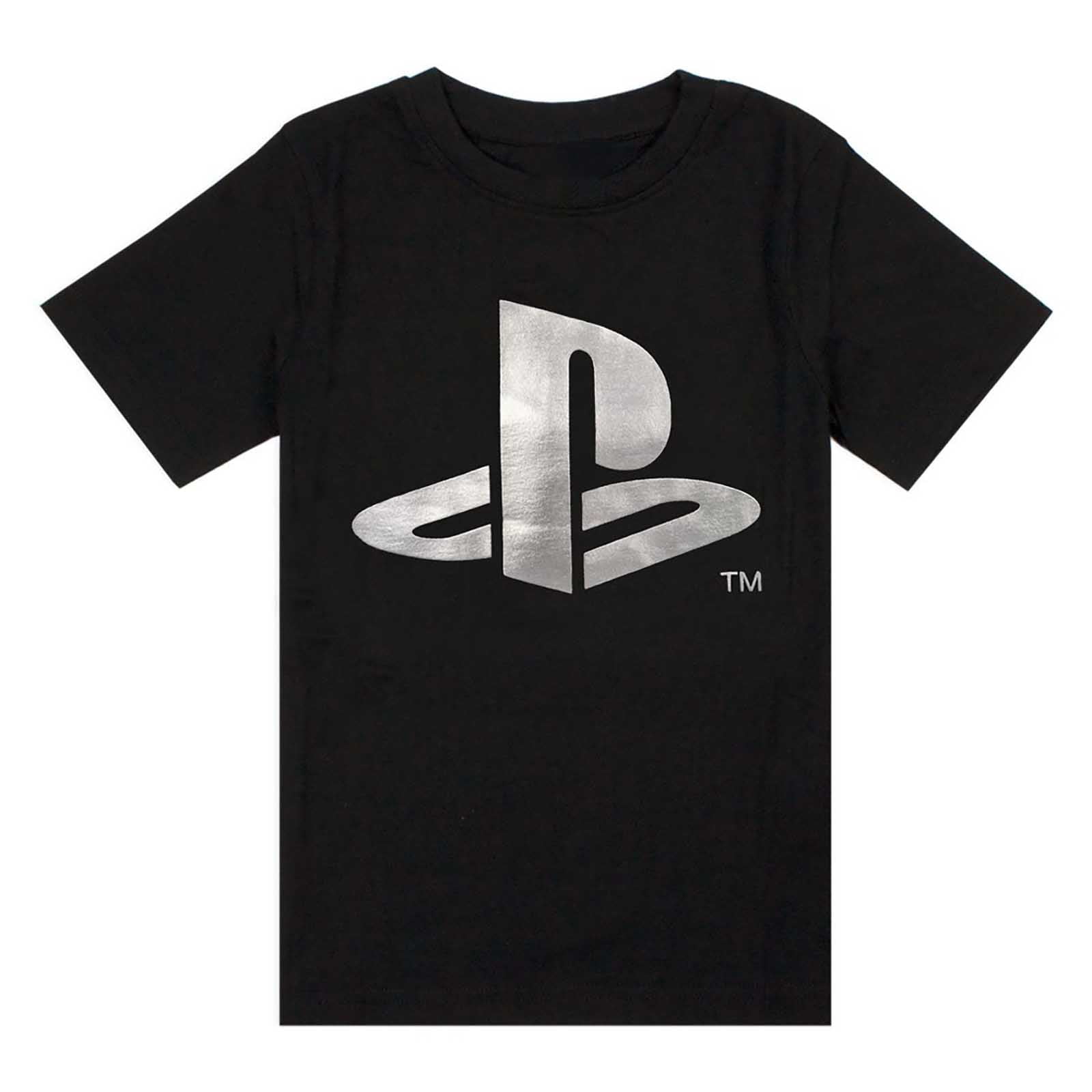 Playstation Boys Logo Foil T Shirt Black 7 8 Years