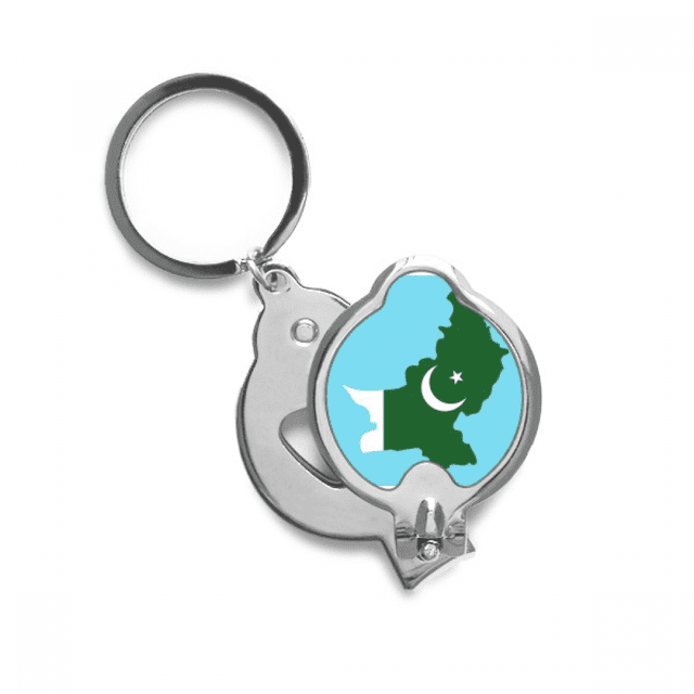Pakistan Map Plate National Flag Country Finger Nail Clippers Scissor Stainless Steel Cutter