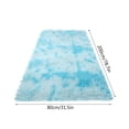 thumbnail image 5 of AuroraX Ultra Soft Bedroom Area Rug Blue Non-Slip Backing Plush Shaggy Bathroom Rug 31x78 Inch Contemporary Tie-Dye, 5 of 5