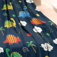thumbnail image 3 of DarkBlue Dinosaurs Clouds Rainbows Pattern Blanket,Comfortable Soft Flannel Throw Blanket,All Season,Warm Lightweight Blankets for Sofa Bed Couch Living Room Chair,30"x40", 3 of 4
