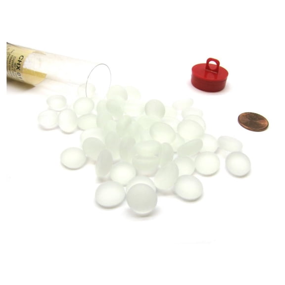 Glass Gaming Stones Chessex Crystal Clear Frosted (40)