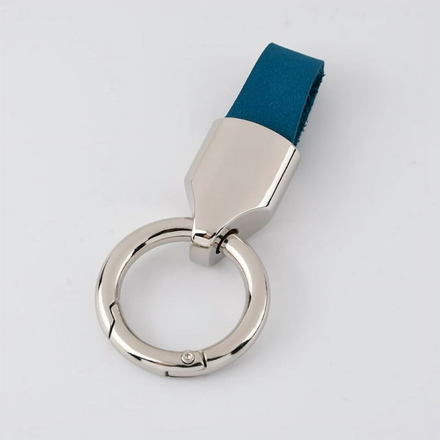 LLavero de coche de piel de vaca esmerilada, sencillo, ligero, de lujo, para colgar en la cintura, llavero de cuero para mujer, pequeño colgante antipérdida