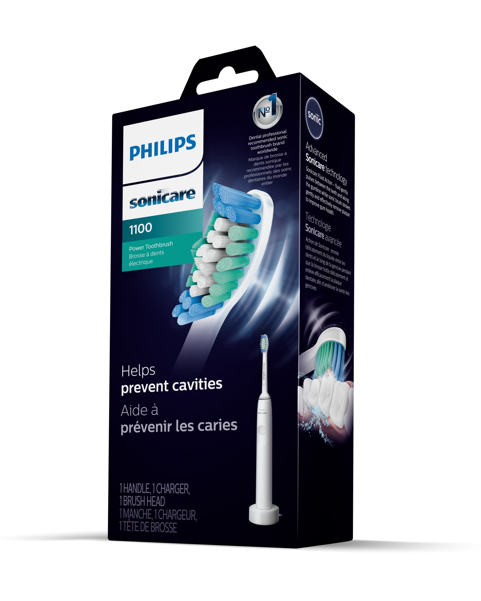 Grey White Sonicare Electric Toothbrush, Power Rechargeable HX3641/02 1100 Philips Toothbrush,
