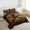 thumbnail image 3 of Homewish Safari Deer Silhouette Full Size Comforter Sets,Rustic Farmhouse Cabin Bedding Comforter Set,Jungle Animal Bedding Sets For Teens,Super Cozy Room Decor Reversible,3pcs, 3 of 8