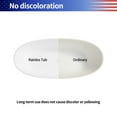 thumbnail image 6 of Rainlex 69" Freestanding Bathtub, Oval Shaped Stone Resin Freestanding Tubs, Solid Surface Matte White Soaking Tub with Overflow and Pop-up Drain RX-S05-69, 6 of 12