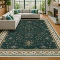 thumbnail image 1 of Hazo Haus Washable Dark Green 7x10 Area Rug, 1 of 7