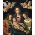 thumbnail image 3 of Lucas Cranach the Elder 15x17 Black Modern Framed Museum Art Print Titled - Virgin and Child with the Saints Catherine and Barbara (1510 - 1512), 3 of 5