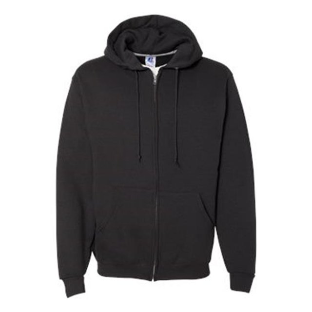 Dri Power Hooded Full-Zip Sweatshirt, Black - Extra Large