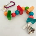 thumbnail image 4 of Toy Hammock Chew Toy Standing Training Supplies Toy Wood Chew Toy with Stick Block Bells Toy, 4 of 9