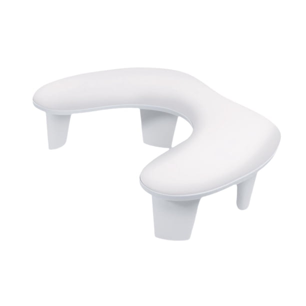 Reposabrazos para manicura, reposamanos de piel sintética para técnicos de uñas, herramienta de manicura cómoda para manicuristas principiantes, salón Blanco