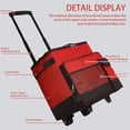 thumbnail image 4 of 43L Collapsible Cooler with Wheels, Insulated Rolling Cooler with All-Terrain Cart, Waterproof Soft Sided Cooler Bag for Beach, Picnic, Camping, Shopping, Travel,Red, 4 of 9