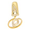 thumbnail image 3 of Anillo De Manicura, Anillo De Apertura De Uñas De Diamantes De Imitación, Cobre Galvanizado Para Regalos Para Damas Cergrey Dorado, 3 of 8