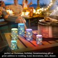 thumbnail image 4 of Yayeee Flameless Candles with Remote Flickering Battery Operated Multi Color Changing, Blue Floral Lemons, 4 of 7