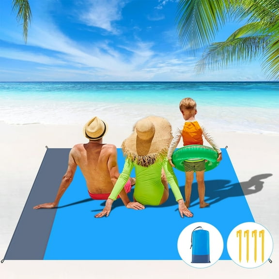 GYDEK Beach Blanket Lightweight Waterproof Picnic Blankets Outdoor Portable Beach Mat Beach Accessories for Travel Camping Hiking Quick Drying Mat,79x55 inch