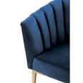 thumbnail image 3 of ACME Colla Tufted Accent Chair in Midnight Blue and Gold, 3 of 6