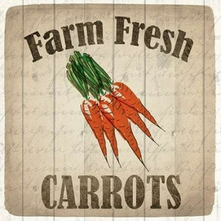 - Farm Fresh Carrots Poster Print by Kimberly Allen (12 x 12)