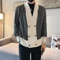 thumbnail image 3 of Cárdigan de punto vintage para hombre, nuevo suéter para hombre, ropa popular coreana para otoño e invierno, abrigos, ofertas de ropa abiertas 2024, 3 of 5