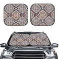 thumbnail image 2 of Windshield Sun Shade, Boho Mandala Pattern Foldable Car Sun Shade Windshield For Front, 2 Pieces, 2 of 4