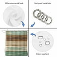 thumbnail image 3 of Teal Brown Shower Curtain, Waterproof Shower Curtains for Bathroom, Farmhouse Rustic Wooden Plank Board Washable Fabric Bathtub Curtain Set Bath Decor with 12 Hooks 48"x72", 3 of 6