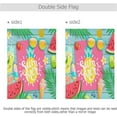 thumbnail image 3 of Summer Watermelon Pineapple Garden Flag 12 x 18 Double Sided Hello Summer Tropical Hawaii Leaves Ice Cream Blue Wooden Vertical House Yard Flags Welcome Outdoor Banner for Pool Home Decor, 3 of 6