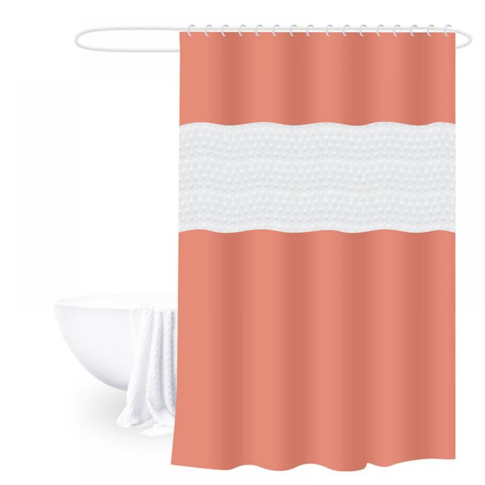 No Hooks Needed Shower Curtain with Snapin PEVA Liner Set Hotel